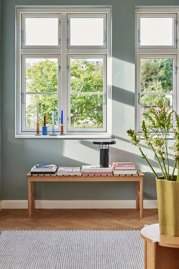 Portavelas para vela clásica Astro, 14 cm, rosa y amarillo