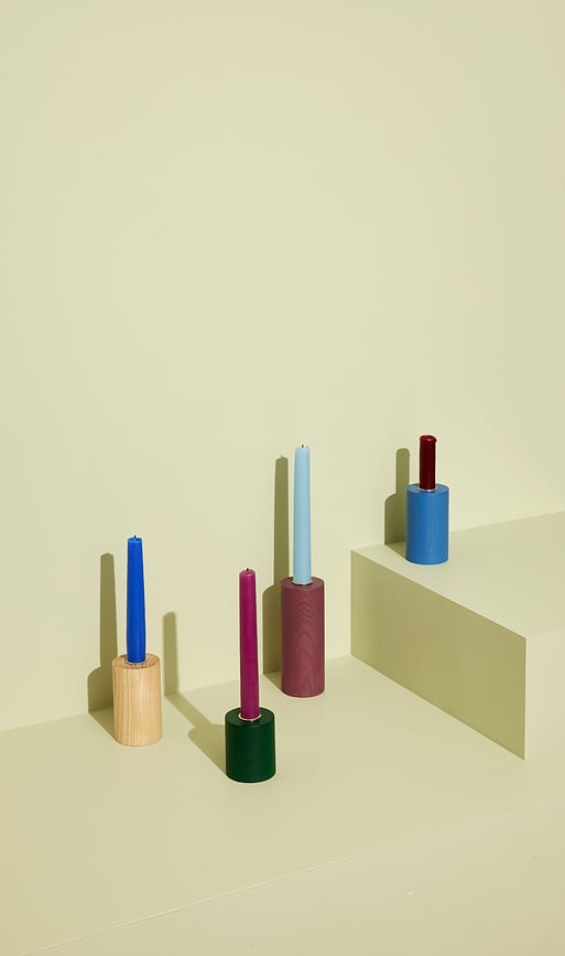 Portavelas Crayon para velas clásicas, 4 unidades