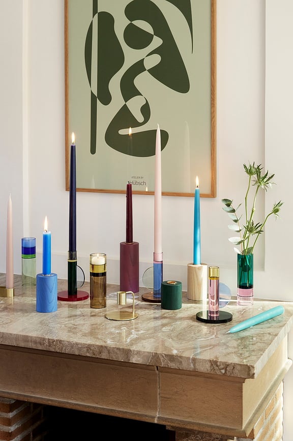 Portavelas Crayon para velas clásicas, 4 unidades