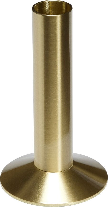 Portavelas de latón Sleek, para vela de barra