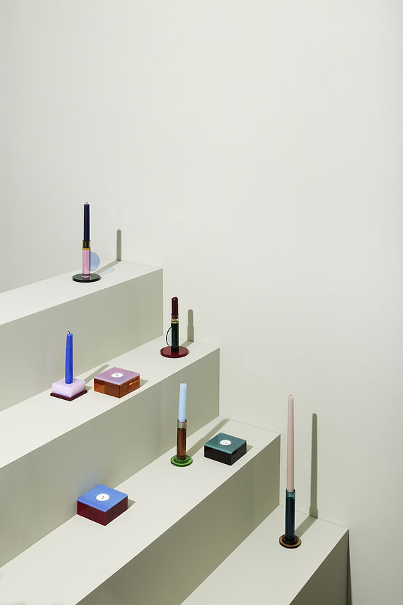 Portavelas para velas clásicas Comet, ámbar, 2 unidades