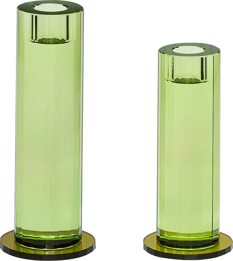 Portavelas para velas clásicas Cut, verdes, 2 unidades