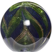 Przycisk do papieru Hübsch kula 10 cm niebiesko-zielony