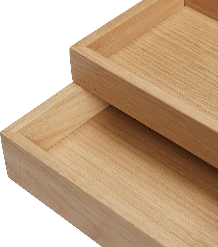 Rail Organizator za mizo, naravni hrast, 2 kosa