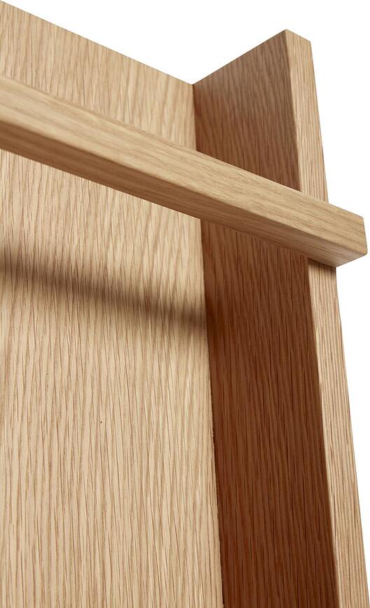 Revistero de madera de roble Hübsch, horizontal