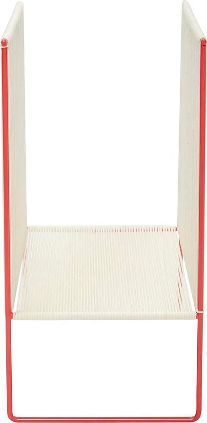 Revistero Hübsch, con estructura de metal roja
