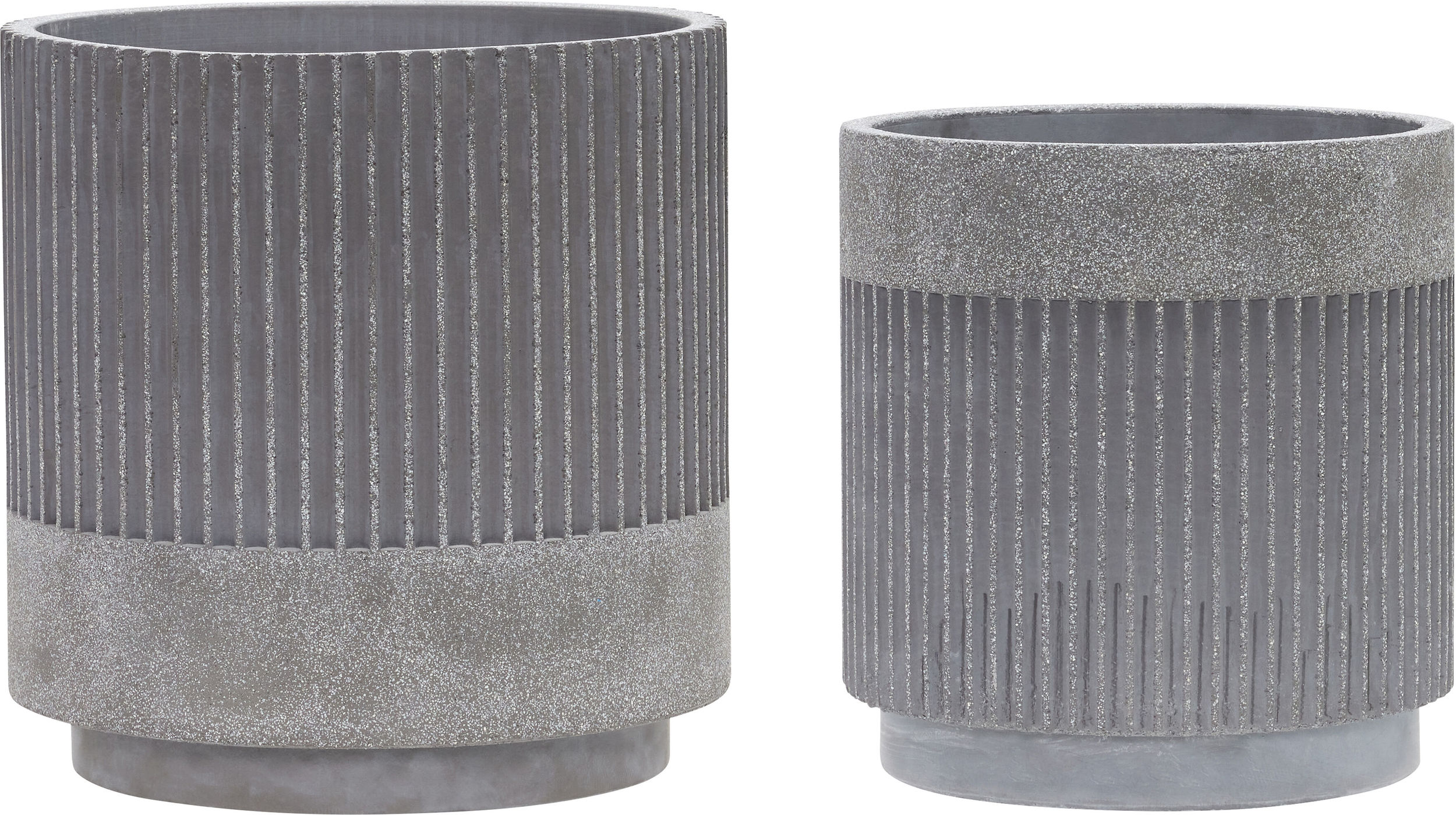 Ripple Blumentöpfe grau 2 St.