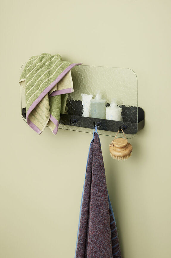 Shack Obešalna letev s polico, 60 cm, rdeča