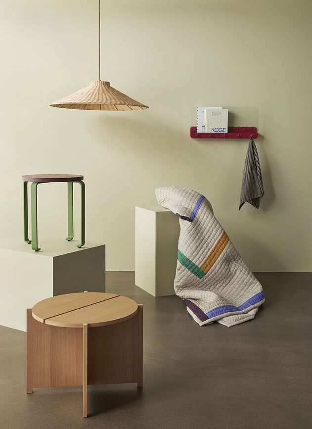 Shack Patère avec Étagère 60 cm, rouge