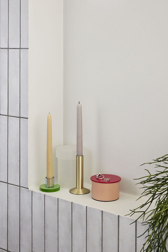 Sleek Bougeoir pour bougie classique, laiton