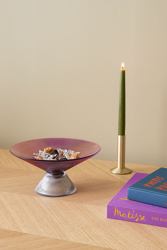 Sleek Bougeoir pour bougie classique, laiton