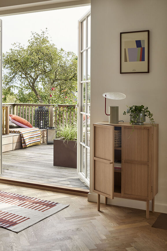 Soporte para plantas Grove, 95 cm, castaño