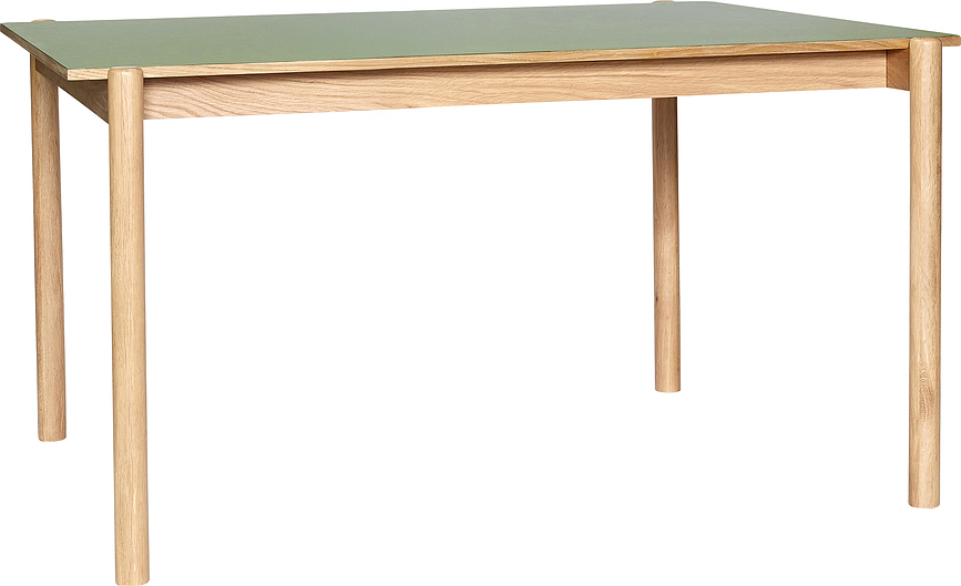 Stôl Oblique, obdĺžnikový, 140 cm, olivový