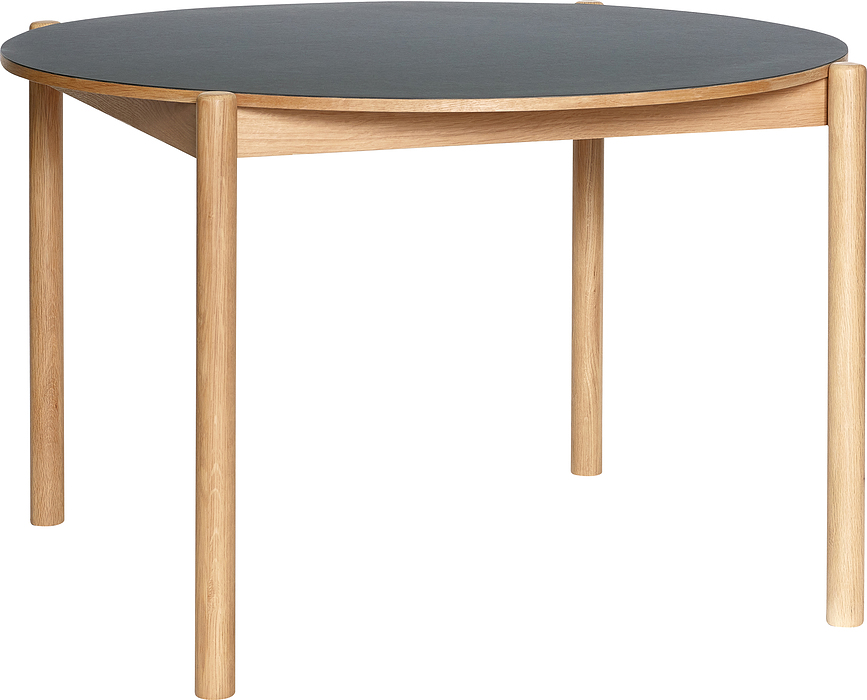 Stôl Oblique okrúhly 115 cm, čierny