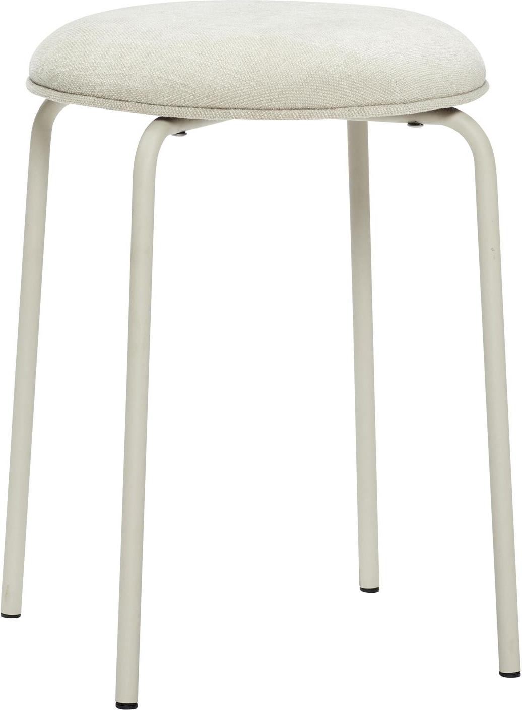 Stołek Hübsch 48 cm szary z metalowymi nogami