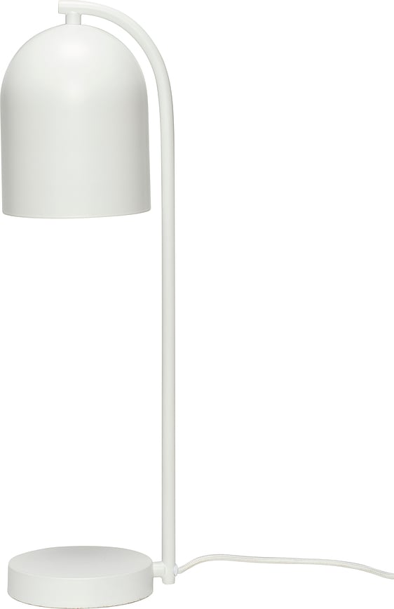 Stolná lampa Hübsch kovová 50 cm biela