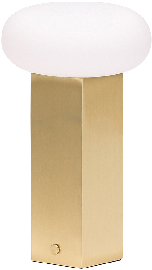 Stolová lampa bezdrôtová Low, mosadzná