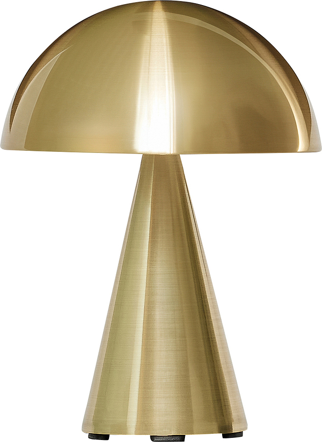 Stolová lampa Mush bezdrôtová 20 cm, mosadz