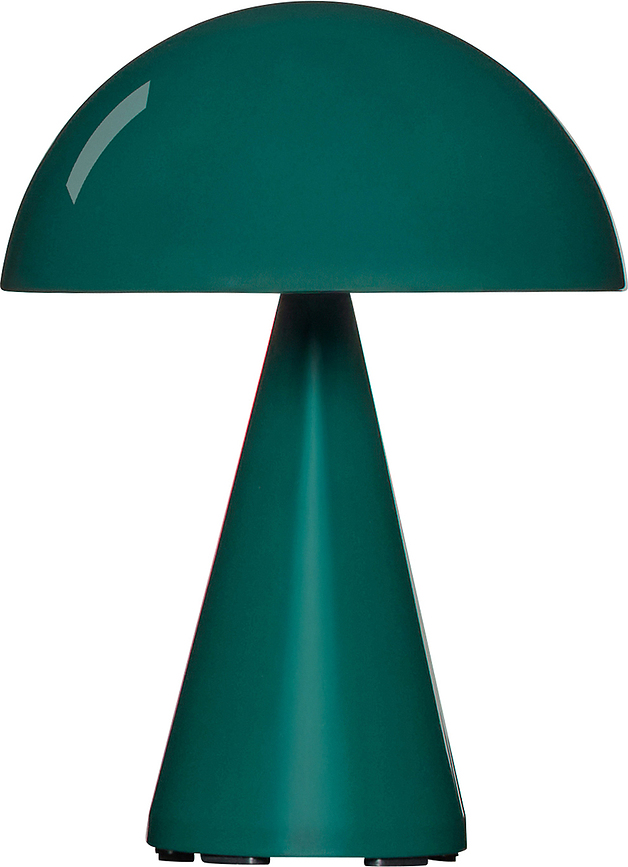 Stolová lampa Mush bezdrôtová, 20 cm, tmavozelená