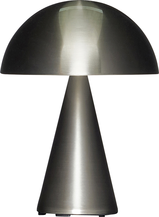 Stolová lampa Mush bezdrôtová strieborná, 20 cm