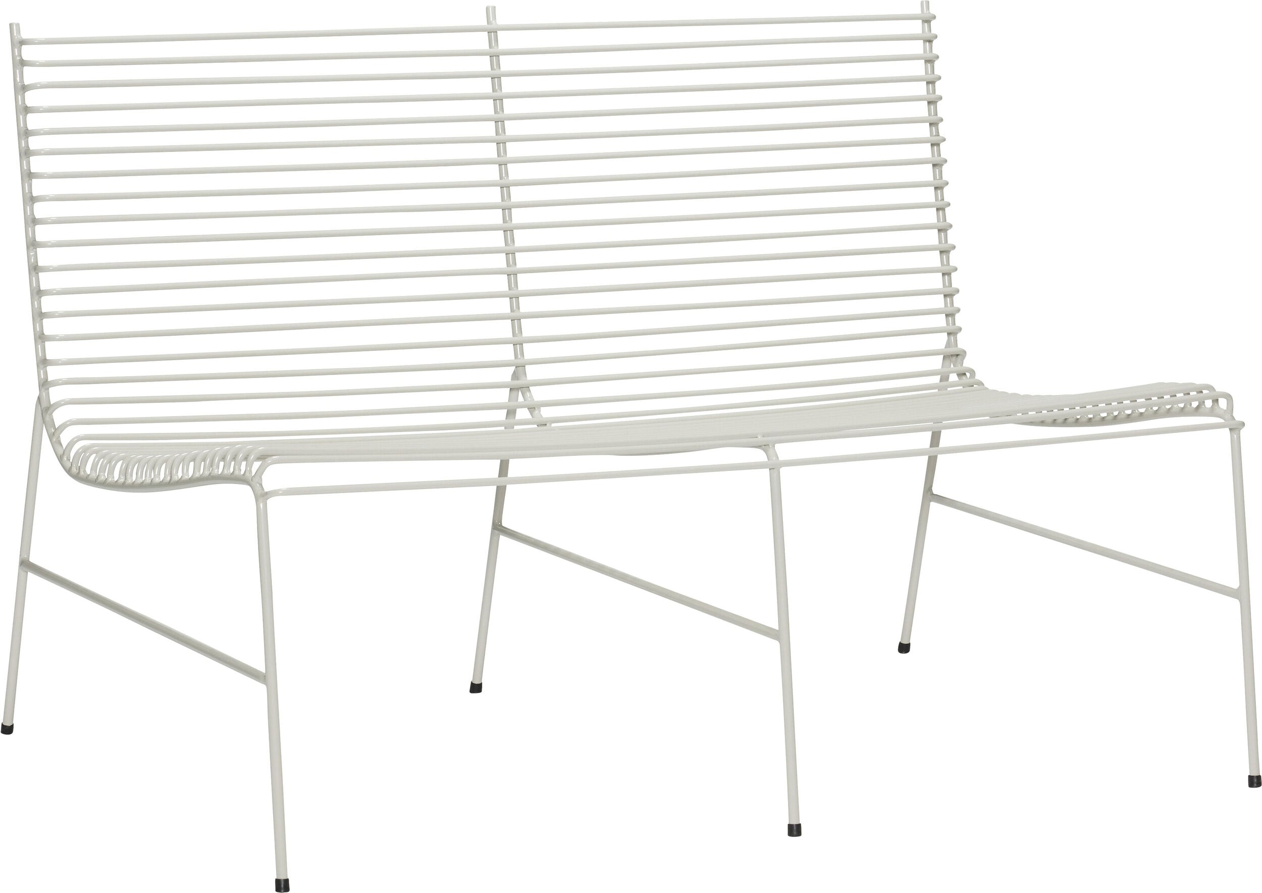 String Gartenbank 122 cm hellgrau