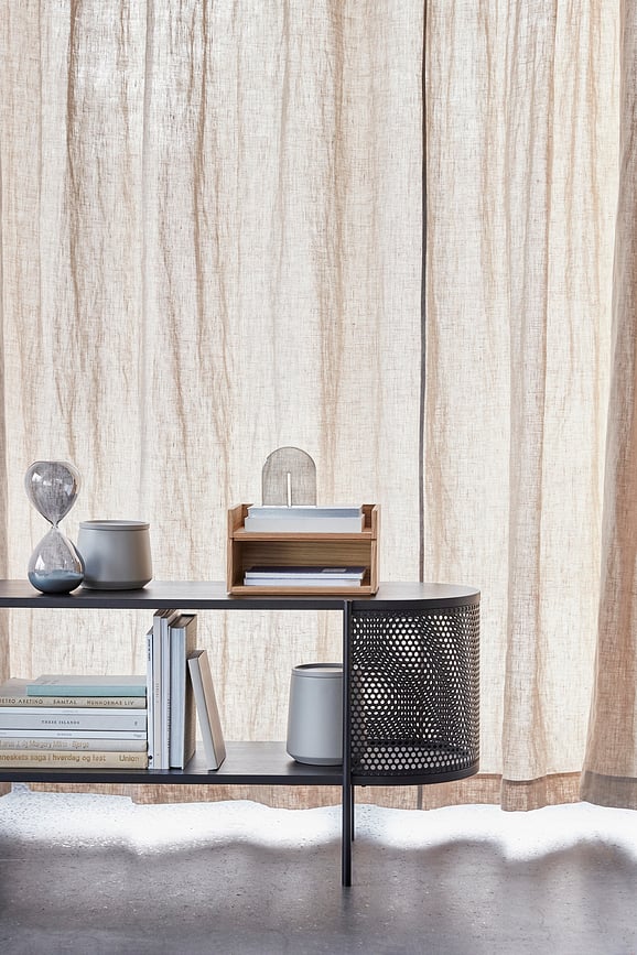 Sujetalibros de cristal Hübsch, redondeado, ámbar