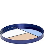 Taca Hübsch okrągły niebieska lustrzana