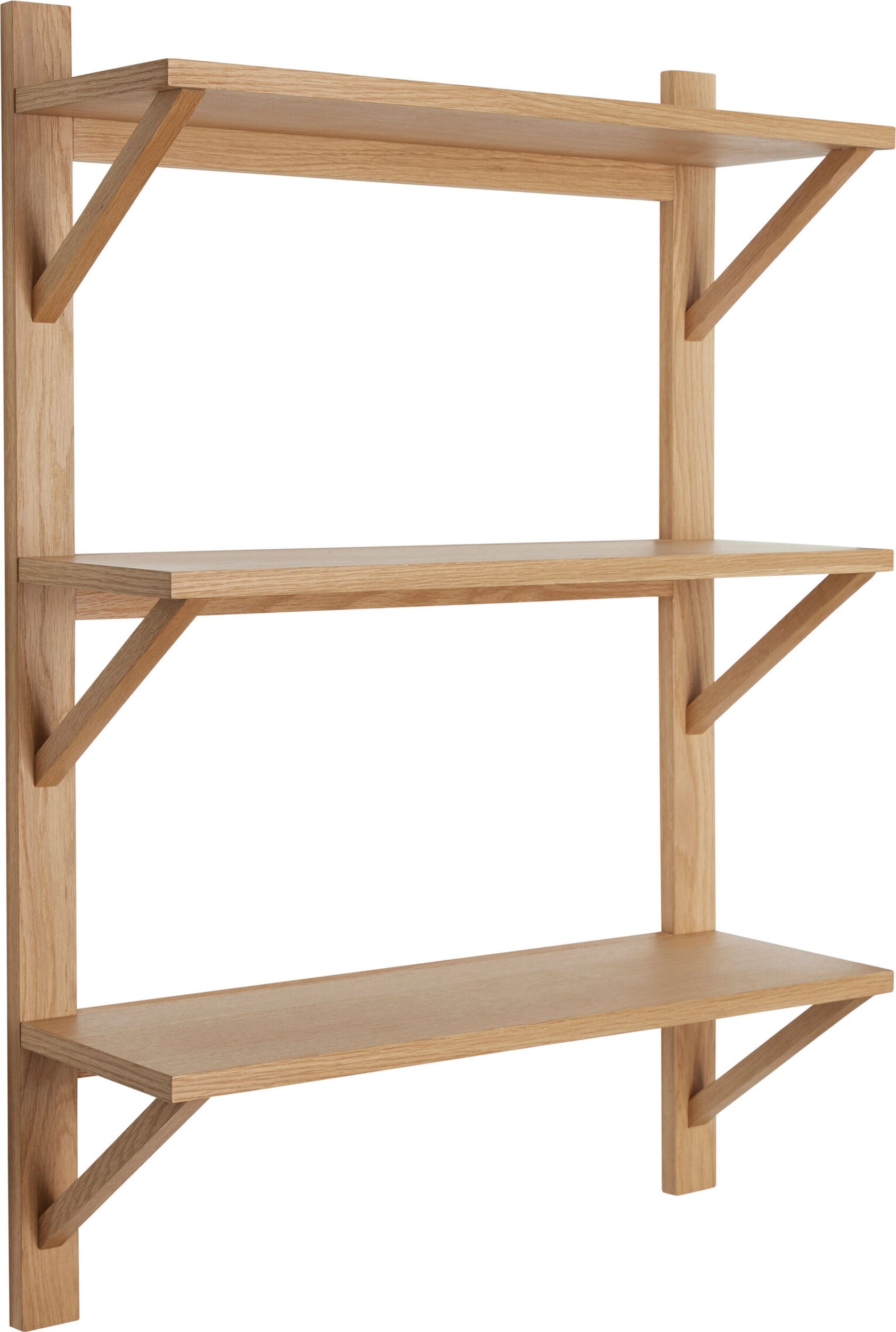 Triarch Wandregal 100 cm dreifach natürliche Eiche
