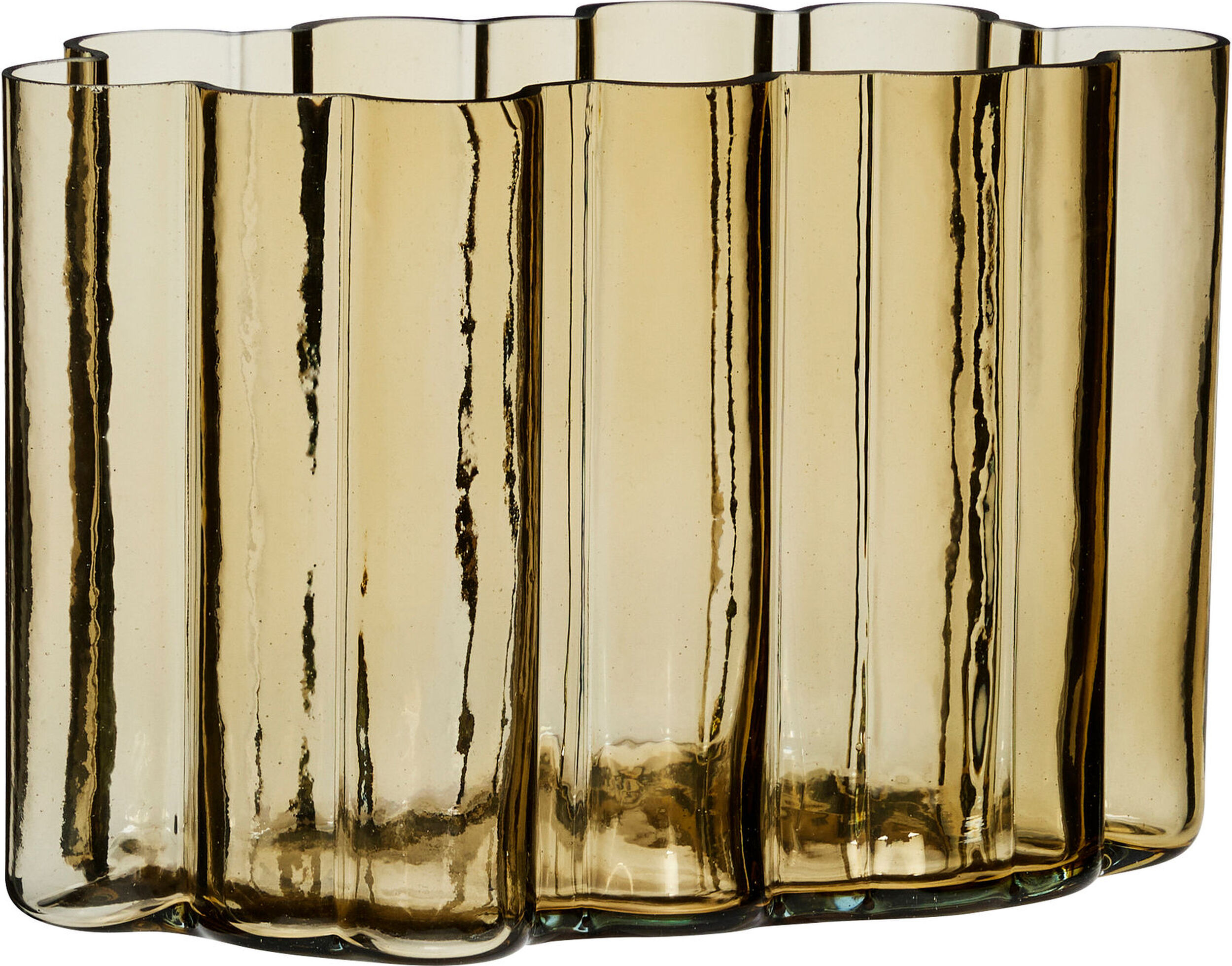 Umber Vase 20 cm bernsteinfarben