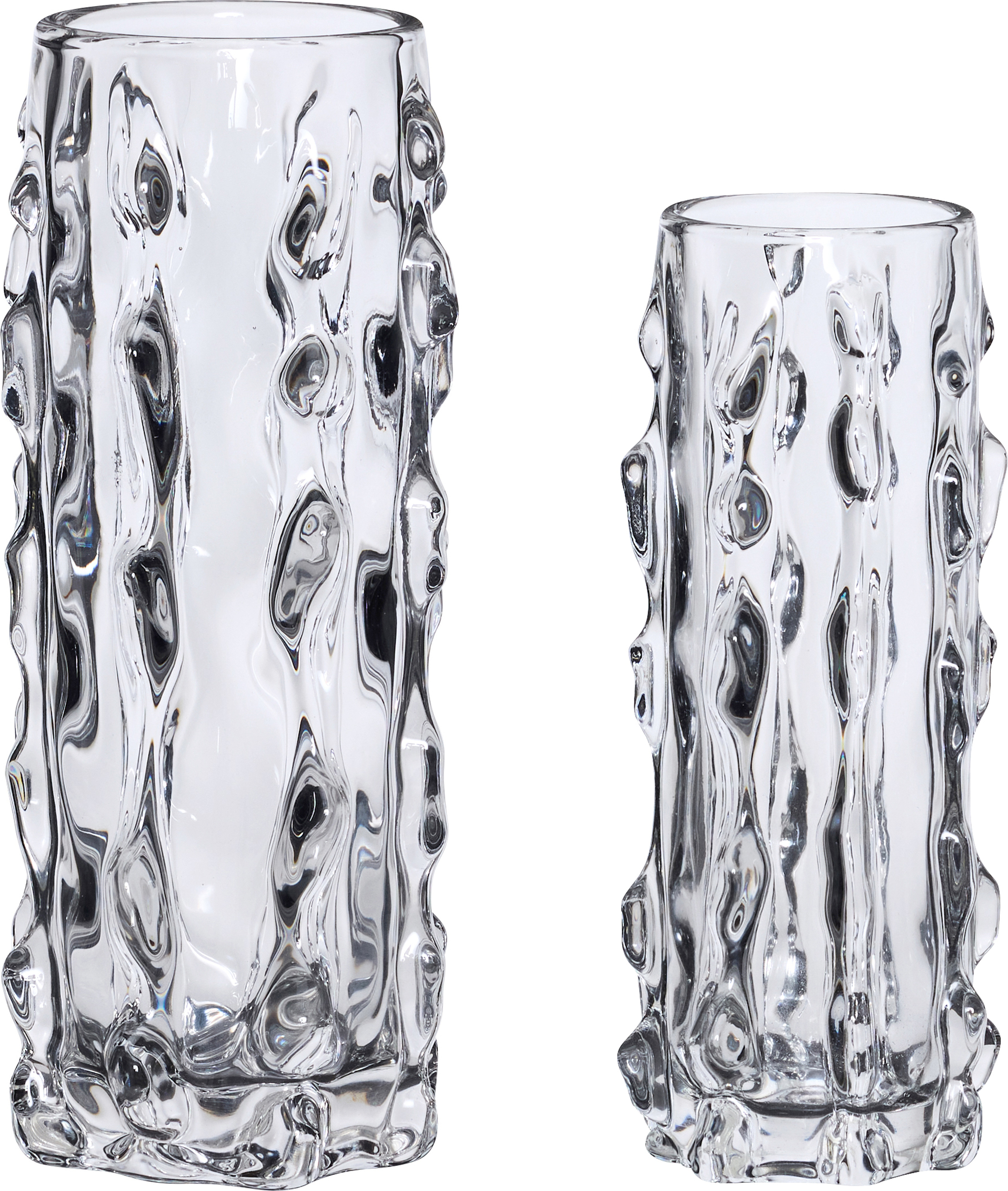 Vasen Kawa 29 cm, transparent, 2 St.