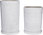 Vaso piccolo per fiori Hübsch grigiastro con vassoio 2 pz.