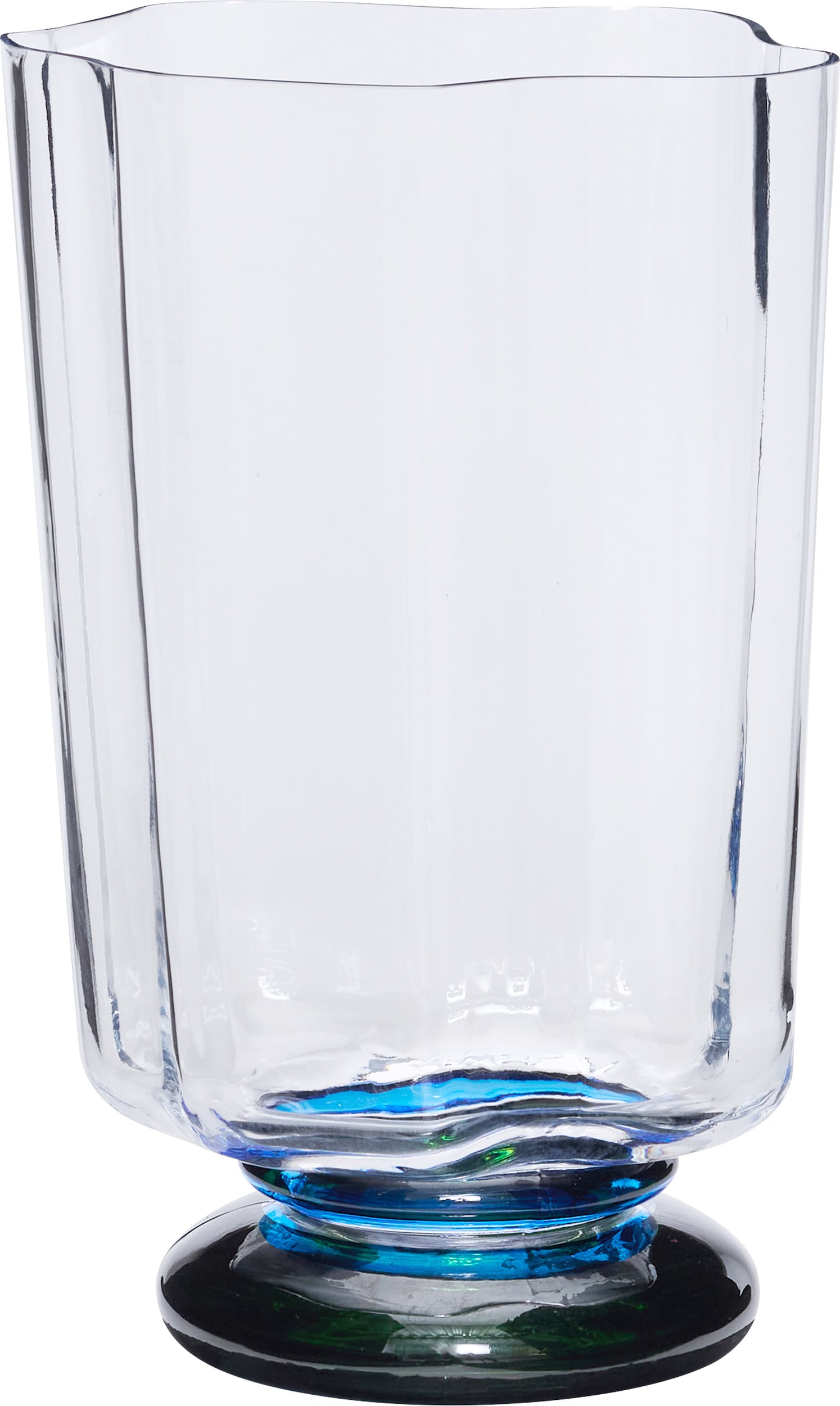 Verre Vase 28 cm, grün-blau