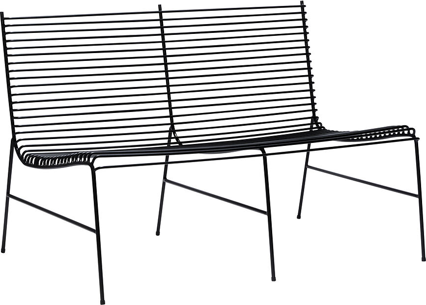 Zahradní lavička String 122 cm černá