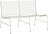 Zahradní lavička String 122 cm světle šedá