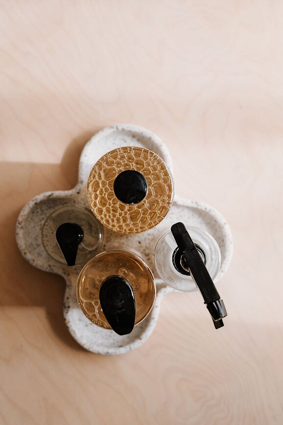 Bandeja decorativa de Terrazzo Palermo, negra