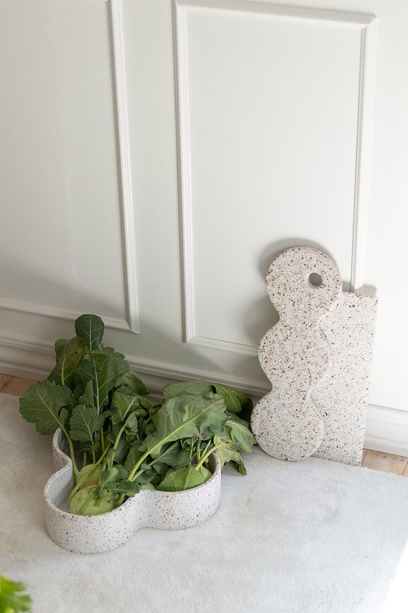 Bandeja de Terrazzo Humdakin Torino, decorativa, beige