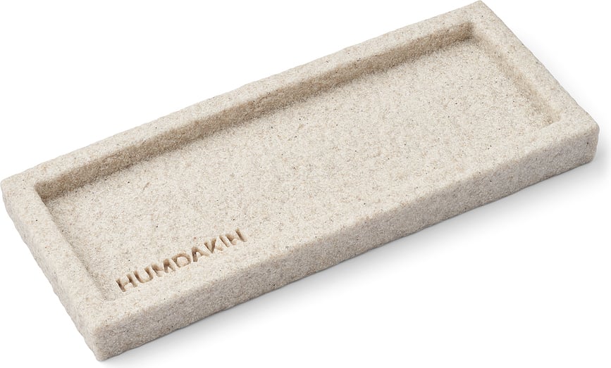 Bandeja decorativa Humdakin, 10 x 25 cm, color arena