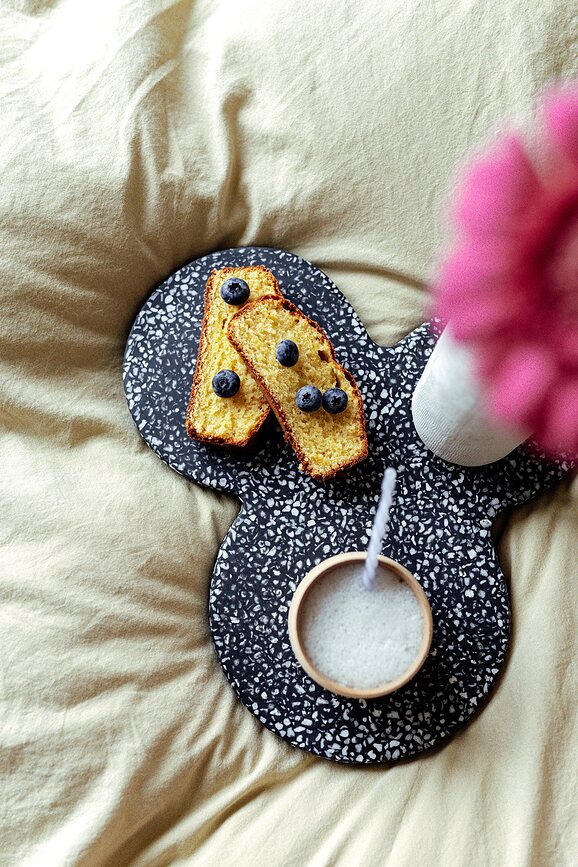 Bandeja decorativa Humdakin Milan Terrazzo, beige