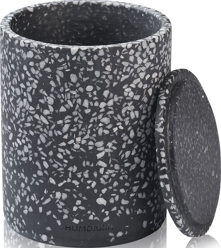 Bote de almacenamiento Terrazzo Humdakin Bologna, negro, con tapa