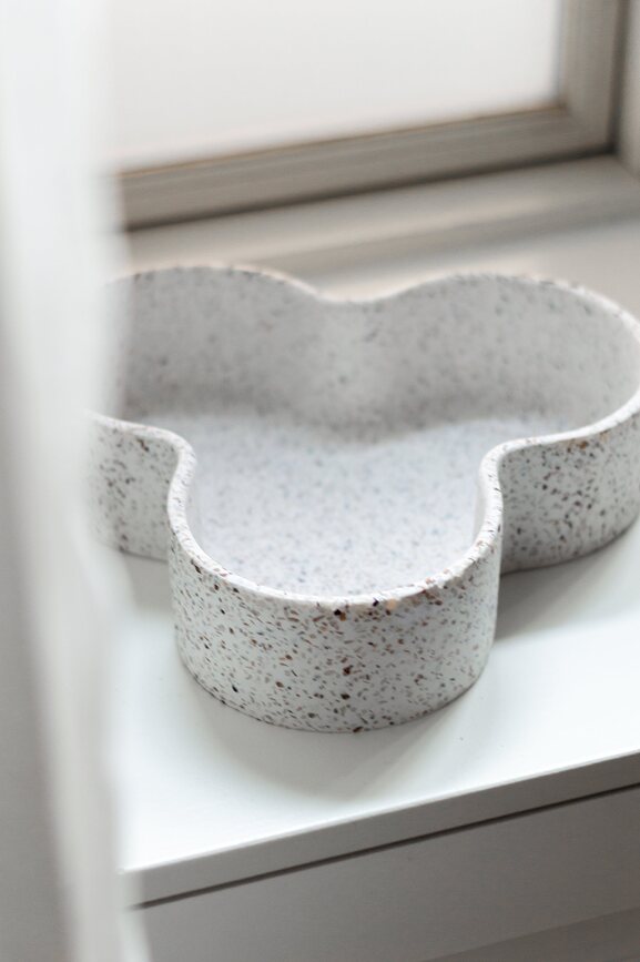 Fuente de Terrazzo Humdakin Pisa, 32 cm, beige