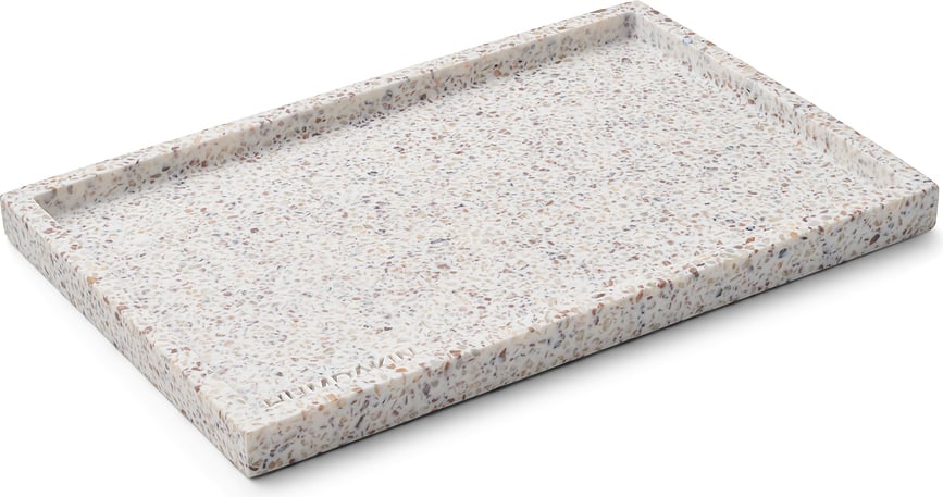 Dekoratyvinis padėklas Humdakin Terrazzo bežinės spalvos 20 x 30 cm