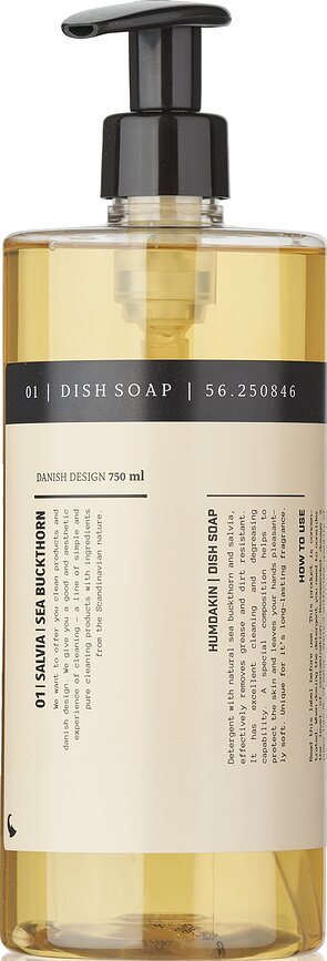 Detergente Lavavajillas Humdakin, Salvia y Espino Amarillo, 750 ml