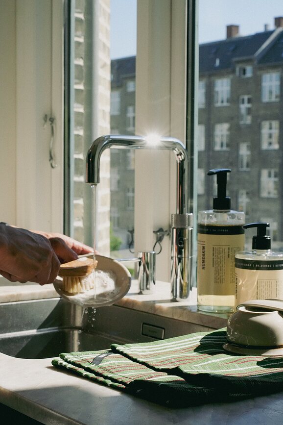 Humdakin 73 Christmas Kuhinjske krpe v karo vzorcu, 45 x 70 cm, bež, 2 kosa