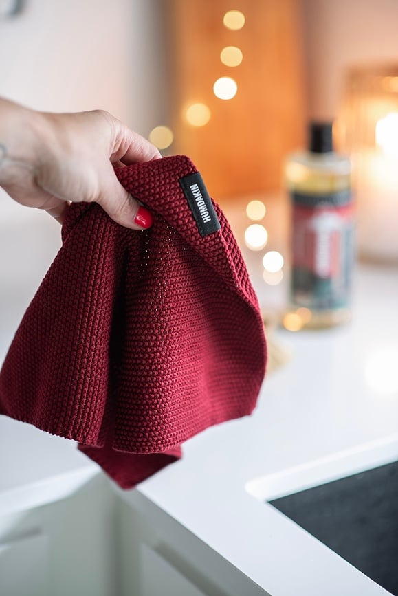 Humdakin 93 Knitted Christmas Krpa za Posuđe 28 x 28 cm karirana zelena