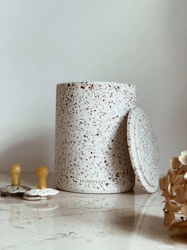 Humdakin Bologna Terrazzo Boîte de rangement avec couvercle, beige