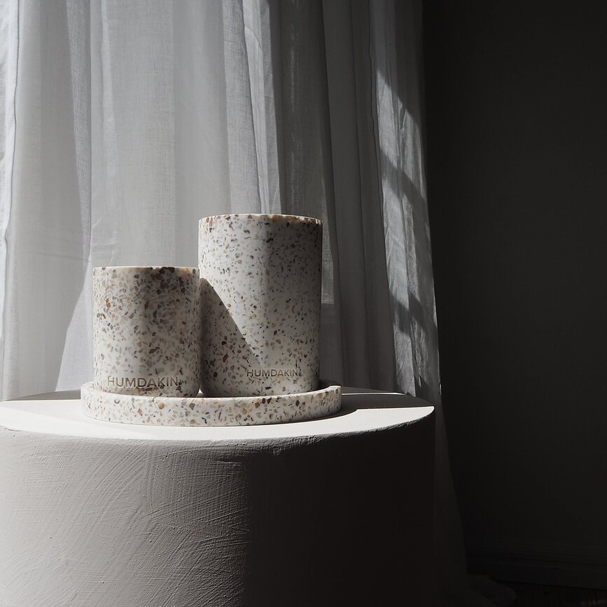 Humdakin Bologna Terrazzo Boîte de rangement avec couvercle, beige