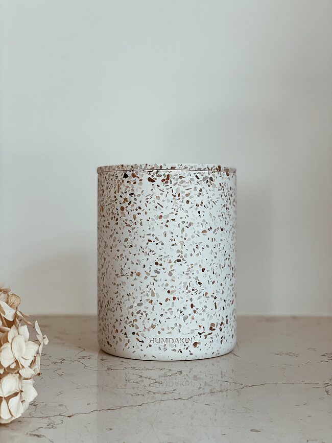 Humdakin Bologna Terrazzo Boîte de rangement avec couvercle, beige