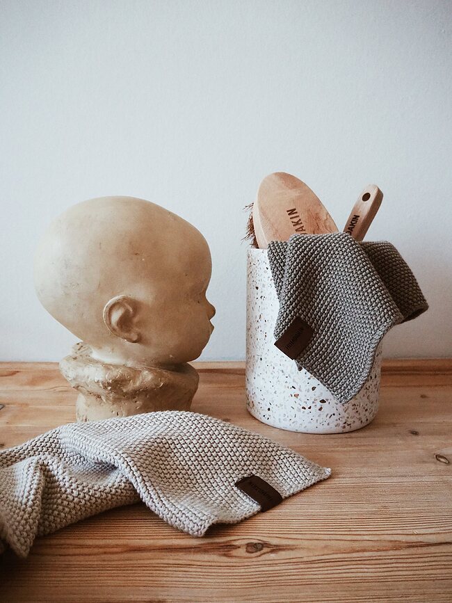 Humdakin Bologna Spremnik s poklopcem Terrazzo bež