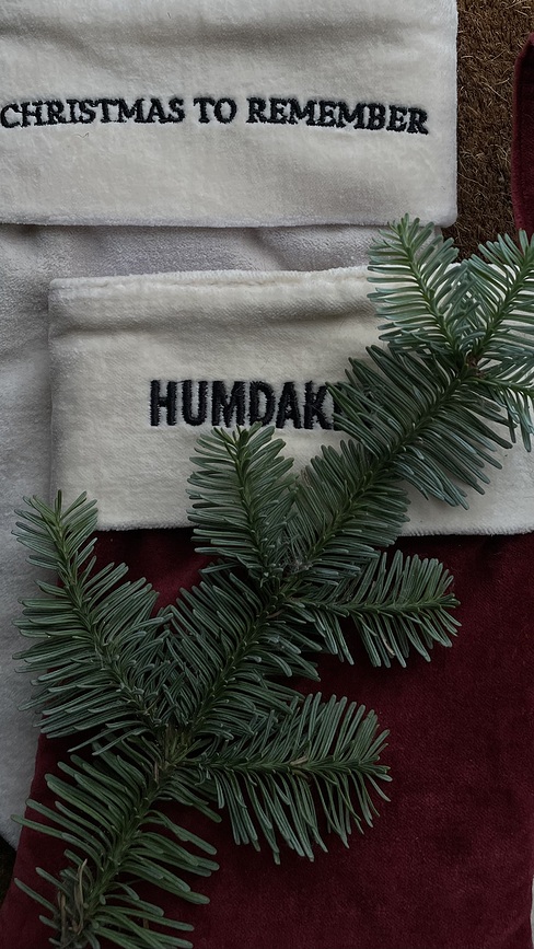 Humdakin Christmas Χριστουγεννιάτικη Κάλτσα, μπεζ