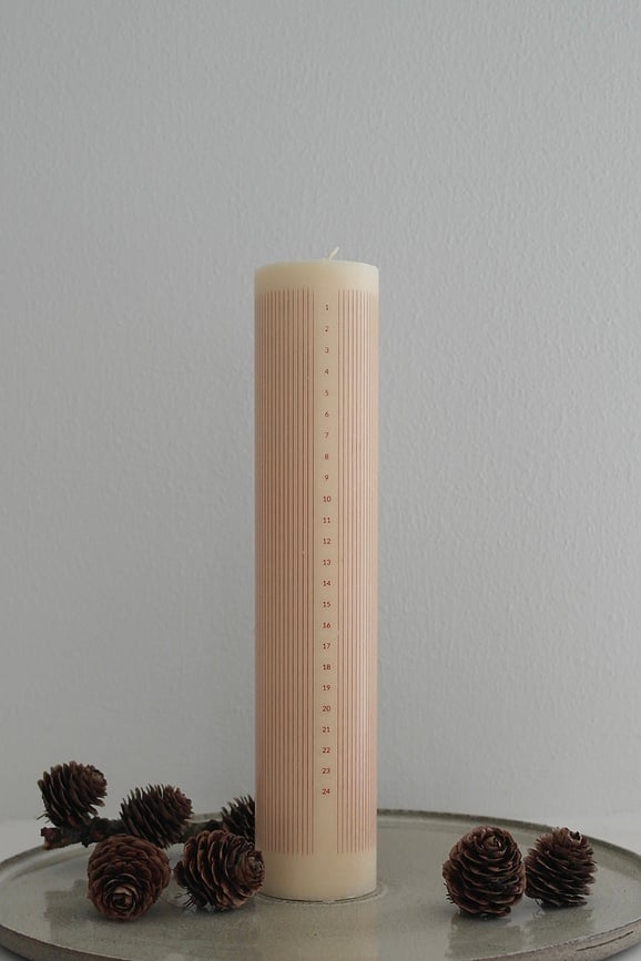 Humdakin Christmas Sveča, 25 cm, kostanjeva